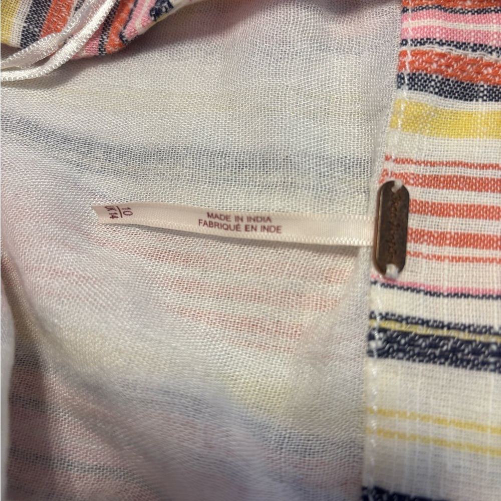 Free People Striped Wrap Maxi Skirt in Cream, Pink, Yellow & Navy - Picture 2 of 10